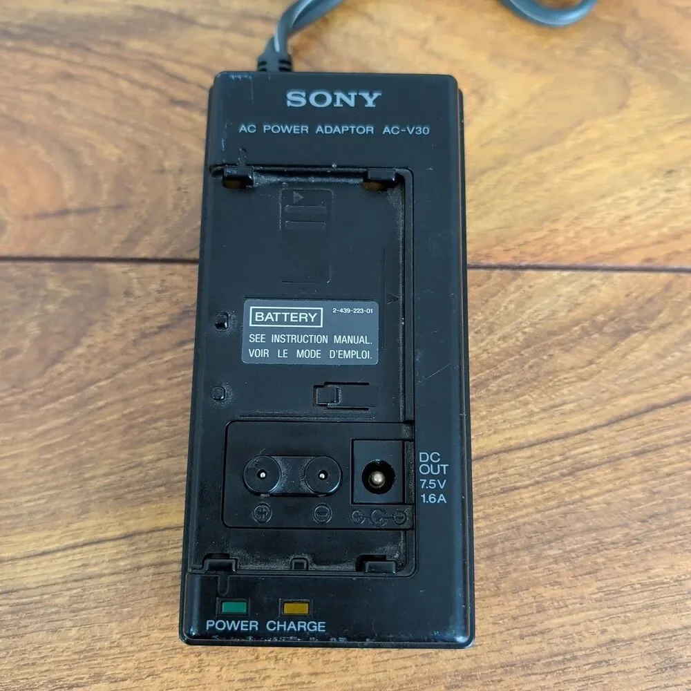 Genuine Sony AC-V30 Black Camcorder Battery Charger